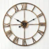 Golden Iron Roman Wall Clock 15.75inch