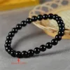 Natural Crystal Black Tourmaline Bracelet/inner Ring 5.91inch/29 Grains/6mm