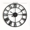 Black Iron Roman Wall Clock 19.69inch