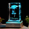 3D Rose Crystal