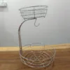 Silvery Metal Double Fruit Basket (detachable)