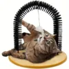 Arched Cat Hair Brush - With Mouse & Catnip