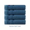 Four Blue Bath Towel