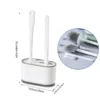 [Three-in-one Wall-mounted Toilet Brush Without Punching】Pearl White