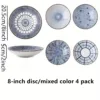 Four 8-inch Plates Of Fresh Series Mixed Colors