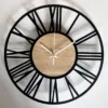 Iron Wood Roman Wall Clock 15.75inch