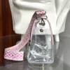 PVC- Transparent Chest Bag Pink