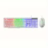 White Middle Frame Luminous Keyboard And Mouse Set
