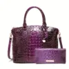 Dark Purple Purse Set