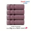 4 Red Hand Towel