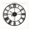 Black Iron Roman Wall Clock 15.75inch