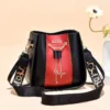 Double Shoulder Strap Black Red