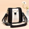 Double Shoulder Strap Black And White