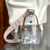 PVC- Transparent Chest Bag Light Brown