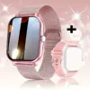 Pink Metal+Pink Silicone Strap