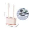 [Three-in-one Wall-mounted Toilet Brush Without Punching] Cherry Blossom Powder