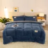 Snowflake Sherpa Quilt-Blue