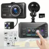 4.0 inch 1080P dual lens (touchable + 32G TF card)